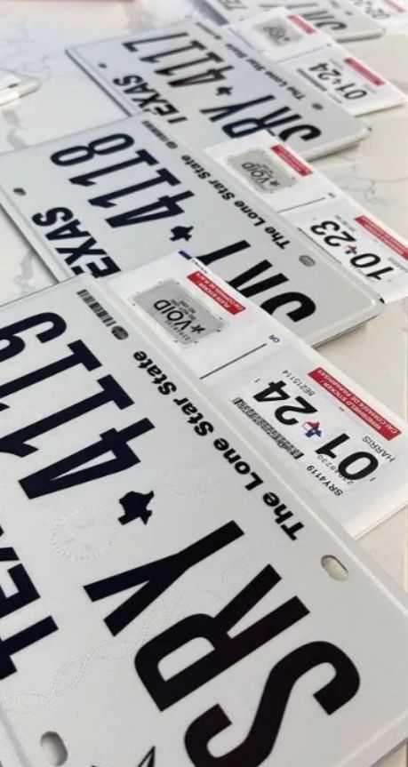 placas titulos sticker azul 